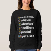 Sweatshirt Autism Awareness Awesome Unique Talented Intellige (Devant)