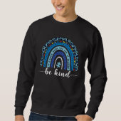 Sweatshirt Autism Awareness Be Kind Rainbow Puzzle Piece For  (Devant)