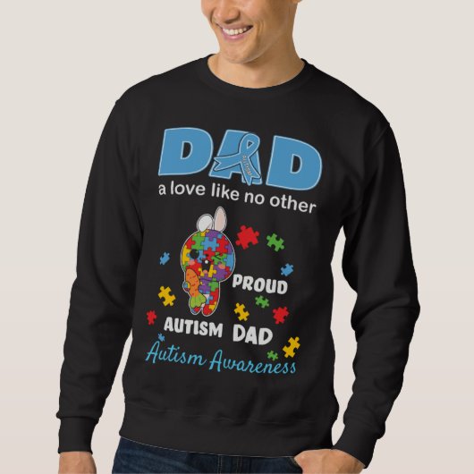 Sweatshirt Autism Awareness Father Love Proud Autism Son Daug (Devant)