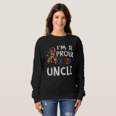 Sweatshirt Autism Awareness I m A Proud Autism Uncle (Devant entier)
