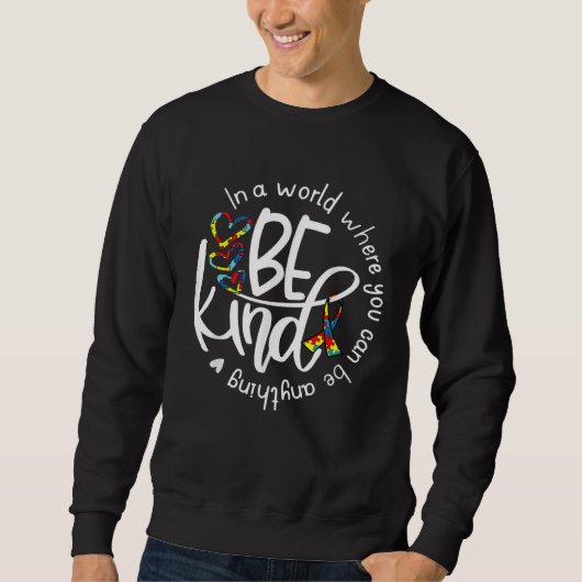 Sweatshirt Autism Awareness Kindness Ribbon Heart  1 (Devant)