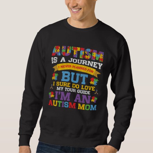 Sweatshirt Autism Awareness Mom Proud Autistic Son Daughter A (Devant)