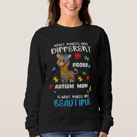Sweatshirt Autism Awareness Mom Proud Mother Autistic Boy Gir (Devant)