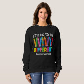 Sweatshirt Autism Awareness Pen Puzzle Its Ok To Be Different (Devant entier)
