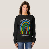 Sweatshirt Autism Awareness Rainbow Hand Heart Its Ok To Be D (Devant entier)