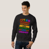 Sweatshirt Autism Awareness Support Care Acceptance (Devant entier)