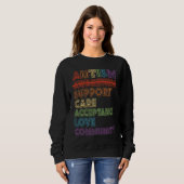 Sweatshirt Autism Awareness Support Care Acceptance Accept Un (Devant entier)