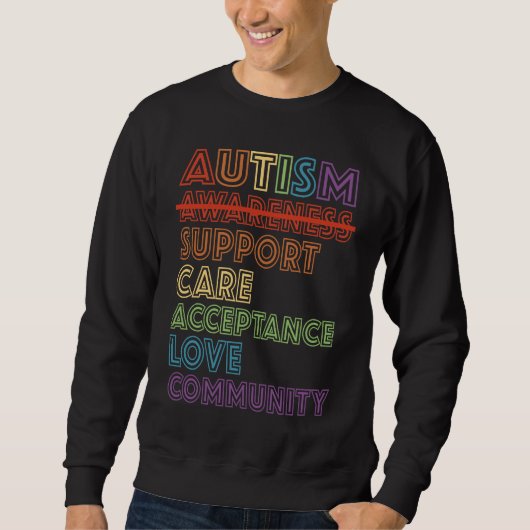 Sweatshirt Autism Awareness Support Care Acceptance Accept Un (Devant)
