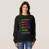 Sweatshirt Autism Awesome Unique Special Autism Awareness Mon (Devant entier)