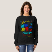 Sweatshirt Autism Blessed Psalm Perfect God Made Me Unmasking (Devant entier)
