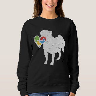 Sweatshirt Autism Heart Pug Shirt Awareness Dog Lover Autisti