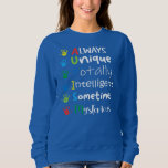 Sweatshirt Autism Mama Autism Awareness Autistic Boys Girls<br><div class="desc">Autism Maman Autism Awareness Autistic Boys Girls. Parfait pour papa, maman, papa, men, women, friend et family members on Thanksgiving Day, Christmas Day, Mothers Day, Fathers Day, 4th of July, 1776 Independent Day, Vétérans Day, Halloween Day, Patrick's Day</div>