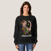 Sweatshirt Autism Mom Unbreakable  Puzzle Autism Awareness Mo (Devant entier)