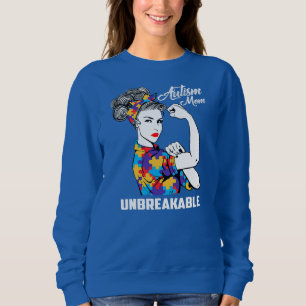 Sweatshirt Autism Mom Unbreakable Sensibilisation sur l'autis
