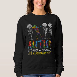 Sweatshirt Autisme Awerty Skeleton Dabbing Autistic Kids Aw