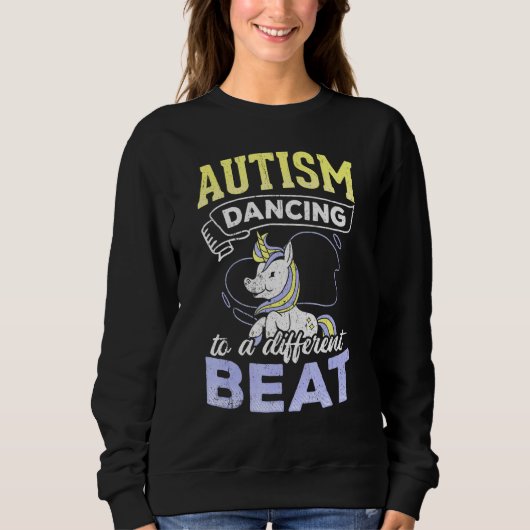 Sweatshirt Autisme Dansant À Un Différent Beat Dansant Unicor (Devant)