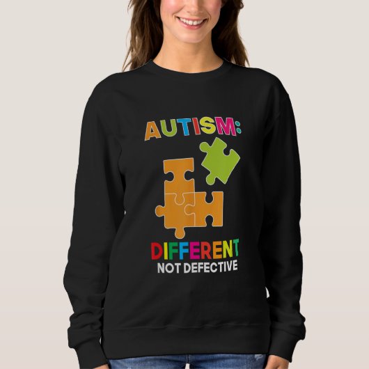 Sweatshirt Autisme Différent Pas Défectueux Spectre Soutien A (Devant)