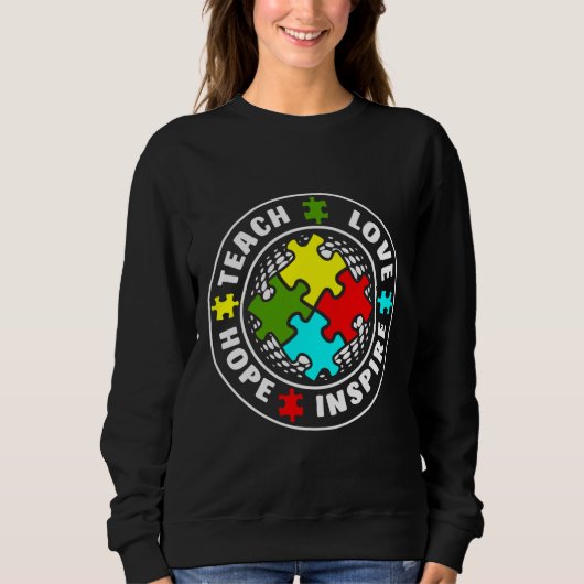 Sweatshirt Autisme Enseignant Éducation Spéciale Retour (Devant)