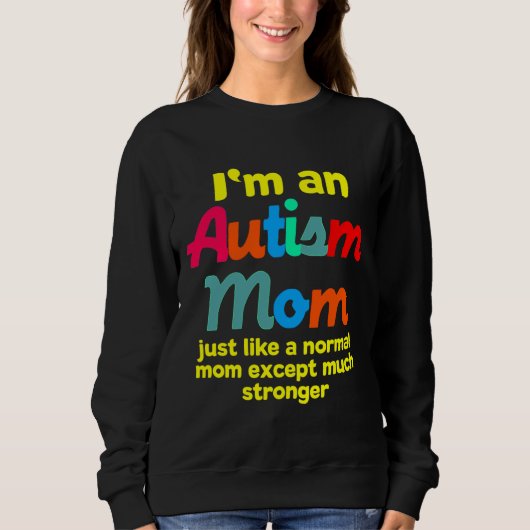Sweatshirt Autisme Maman Dieu Autistique Sensibilisation Fami (Devant)