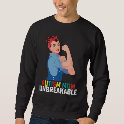 Sweatshirt Autisme Maman Fier Indestructible Famille Autiste (Devant)
