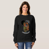 Sweatshirt Autisme Maman Une Femme Noire Indestructible Autis (Devant entier)