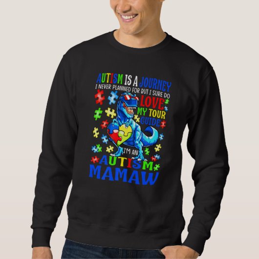 Sweatshirt Autisme Mamaw Journey Citation Sensibilisation sur (Devant)