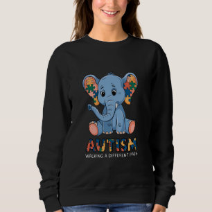 Sweatshirt Autisme Marcher Un Chemin Différent Autisme Élépha