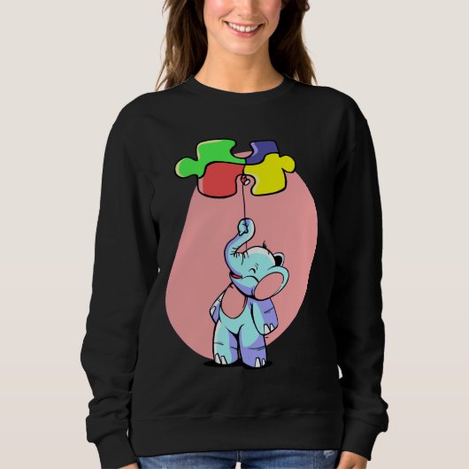 Sweatshirt Autisme Mini éléphant (Devant)