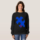 Sweatshirt Autisme Puzzle Coeur (Devant entier)