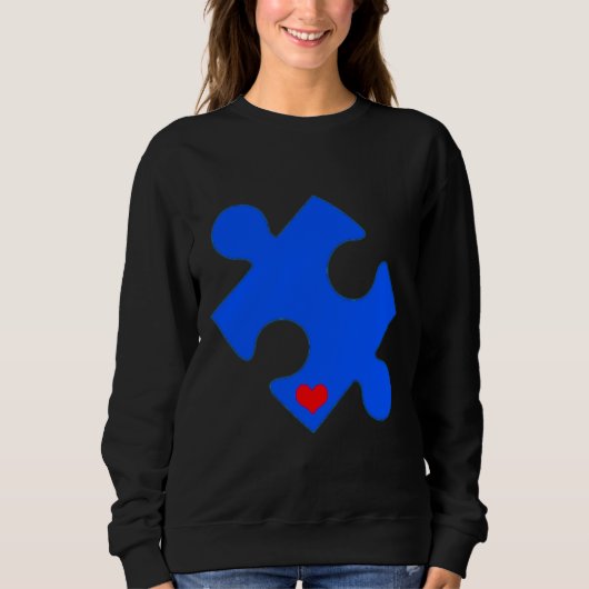 Sweatshirt Autisme Puzzle Coeur (Devant)