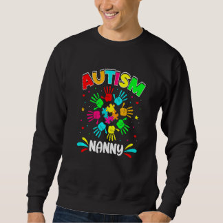 Sweatshirt Autistic Nanny Puzzle Soutien Famille Autisme Awar