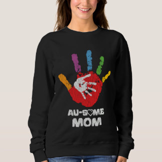 Sweatshirt Autistic Son Daughter Awesome Mom Autism Awareness