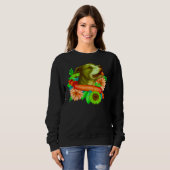 Sweatshirt Autocollant américain Pitbull Terrier (Devant entier)