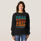 Sweatshirt Automne Automne Vibes Typographie Script Femme (Devant entier)