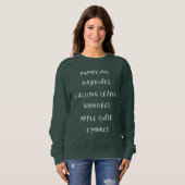 Sweatshirt Automne et Automne Amour Conception manuscrite de  (Devant entier)