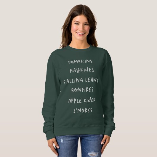 Sweatshirt Automne et Automne Amour Conception manuscrite de  (Devant entier)