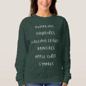 Sweatshirt Automne et Automne Amour Conception manuscrite de  (Devant)