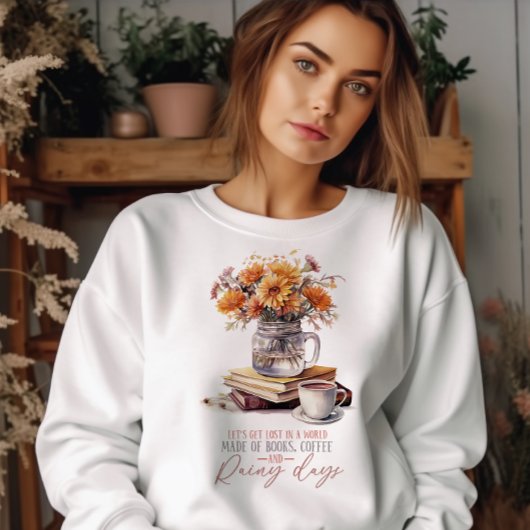 SWEATSHIRT AUTOMNE PERDONS DANS UN MONDE FAIT DE LIVRES