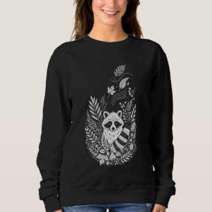 Sweatshirt Automne Raccoon Cottagecore Automne Woodland Anima