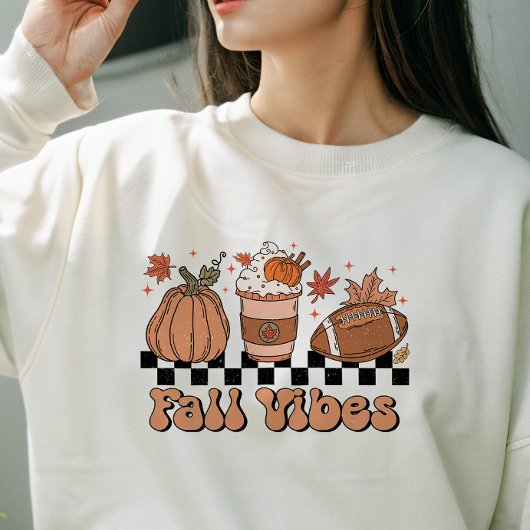 SWEATSHIRT AUTOMNE THÈME AUTOMNE VIBES À L'AUTOMNE FOOTBALL C
