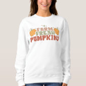 SWEATSHIRT AUTOMNE THÈME FERME RÉTRO CITROUILLES FRAIS CHUTE (Devant)