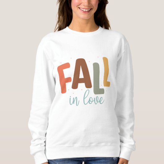 SWEATSHIRT AUTOMNE THÈME FUNNY ROMANTIC TOMBE EN AMOUR (Devant)