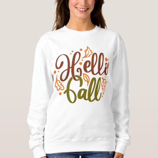 SWEATSHIRT AUTOMNE THÈME HELLO AUTOMNE (Devant)