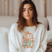SWEATSHIRT AUTOMNE THÈME HELLO AUTOMNE CITROUILLE