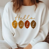 SWEATSHIRT AUTOMNE THÈME HELLO AUTOMNE FEUILLES