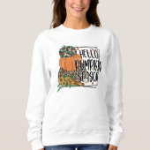 SWEATSHIRT AUTOMNE THÈME HELLO CITROUILLE SAISON (Devant)