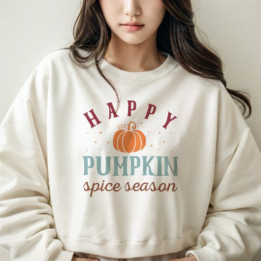 SWEATSHIRT AUTOMNE THÈME HEUREUX SAISON DES ÉPICES CITROUILLE