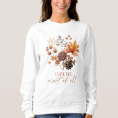 SWEATSHIRT AUTOMNE THÈME J'AIME TOMBER LA PLUPART DU TOUT (Devant)