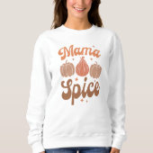 SWEATSHIRT AUTOMNE THÈME MAMA SPICE CITROUILLE (Devant)