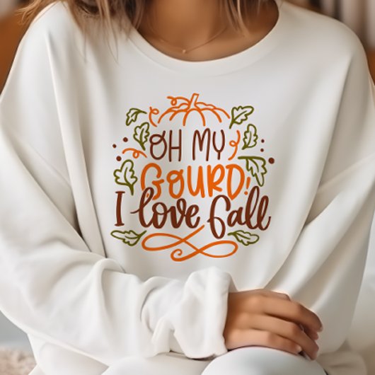 SWEATSHIRT AUTOMNE THÈME OH MON GOURD J'AIME TOMBER